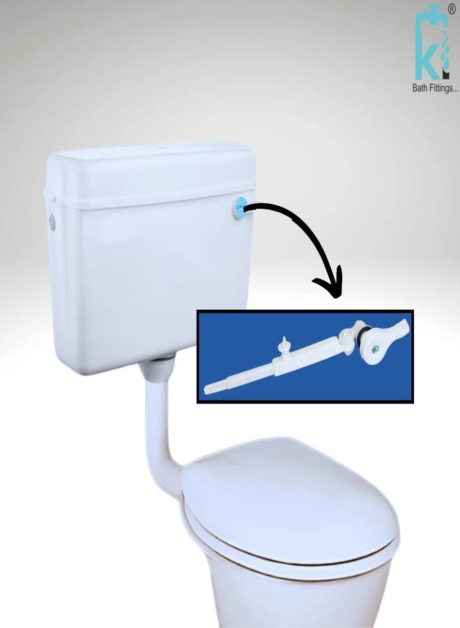 KI Plastic Polished Adjustable Flush Tank Lever Handle - White (Pack of 1) - Image 3